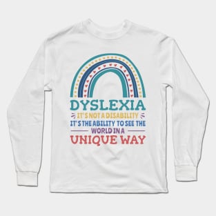 Dyslexia Awareness Dyslexic Long Sleeve T-Shirt